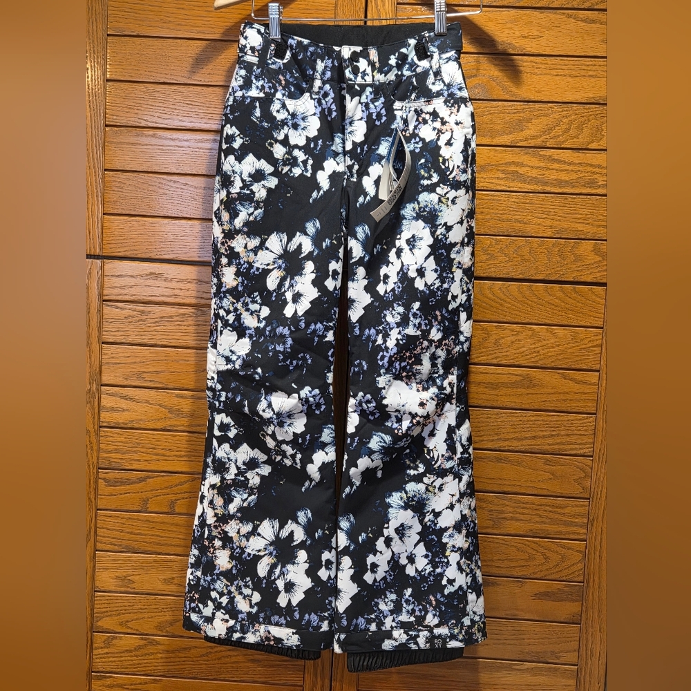 NWTs Roxy Girls' Backyard Printed Snow Pants